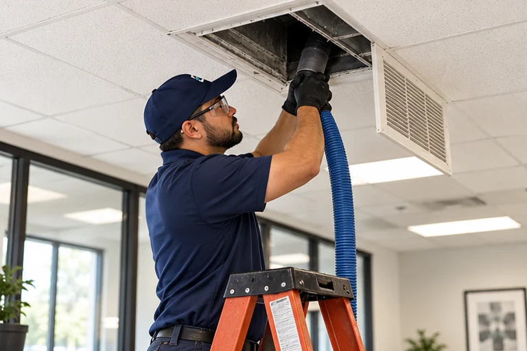 EverClear branded technician – Commercial Air Duct Cleaning