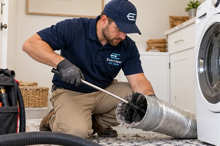 EverClear branded technician – Dryer Vent Cleaning
