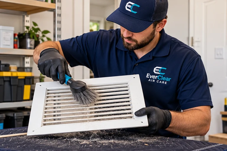 EverClear branded technician – Vent & Register Cleaning